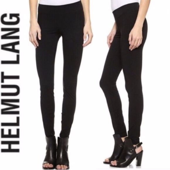 Helmut Lang Cocoon Cotton-Blend Black Legging- Size Small - Picture 2 of 14